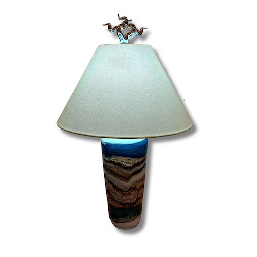 Click to view detail for GBG-011 Lamp Coastal Blue/White $1300